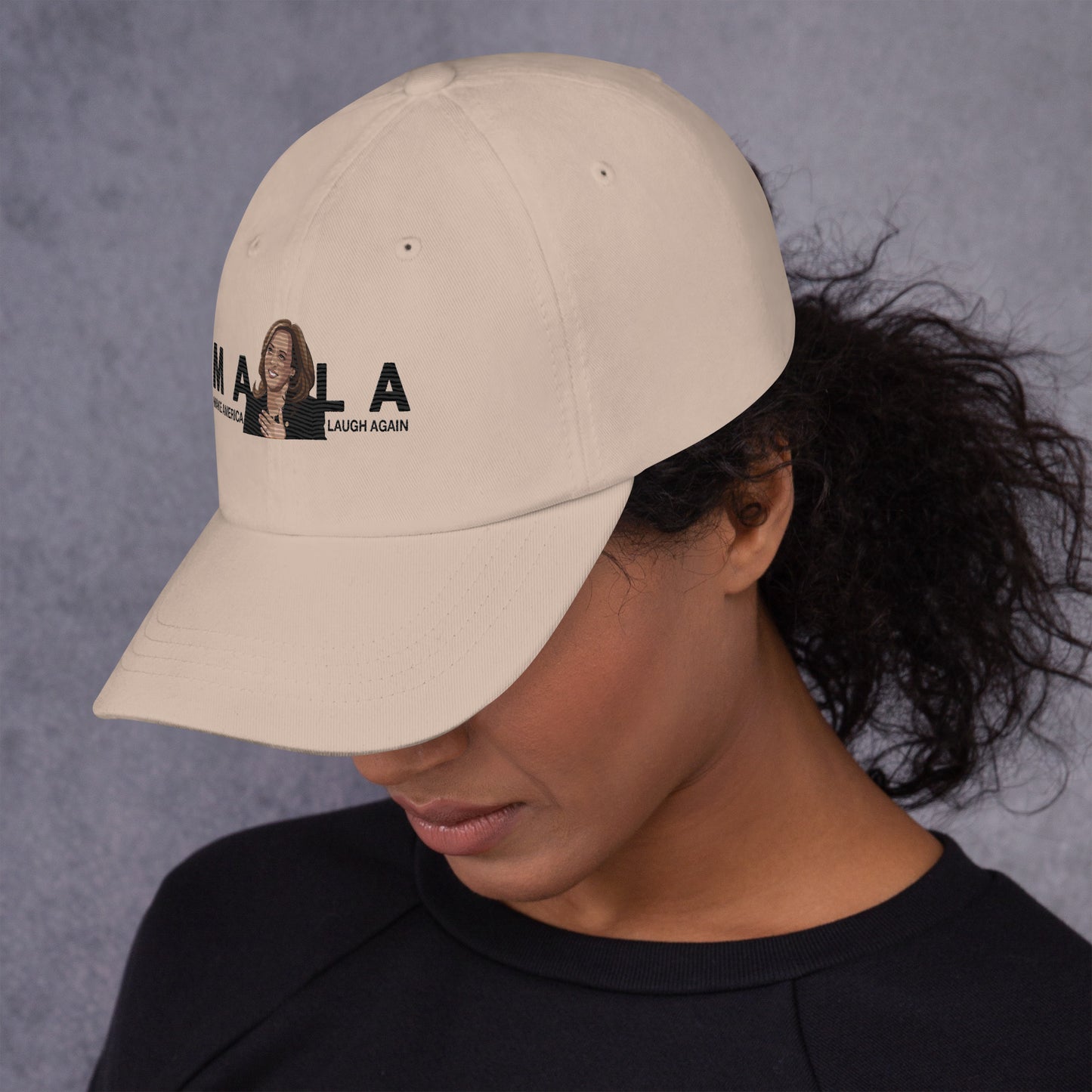 MALA: MAKE AMERICA LAUGH AGAIN PIC DAD HAT (BLACK)