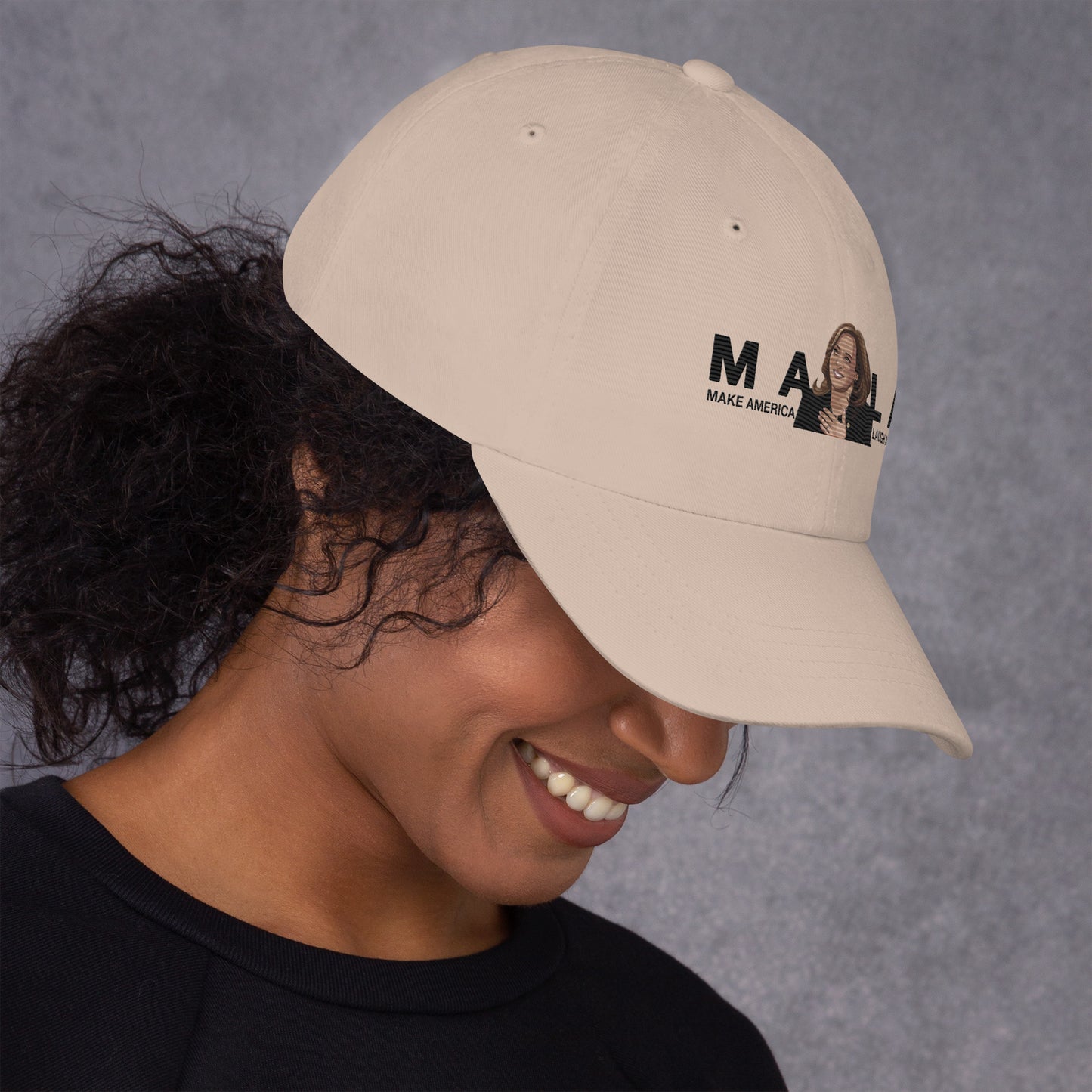 MALA: MAKE AMERICA LAUGH AGAIN PIC DAD HAT (BLACK)