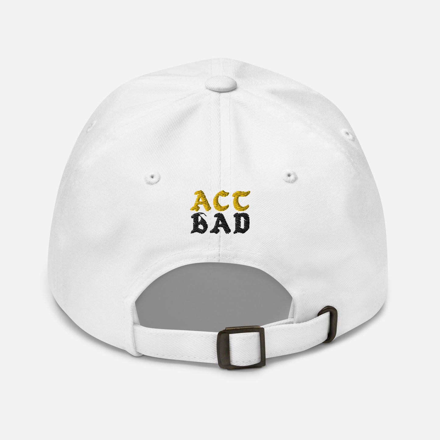 ACT BAD DAD HAT (BLACK/GOLD STITCH)