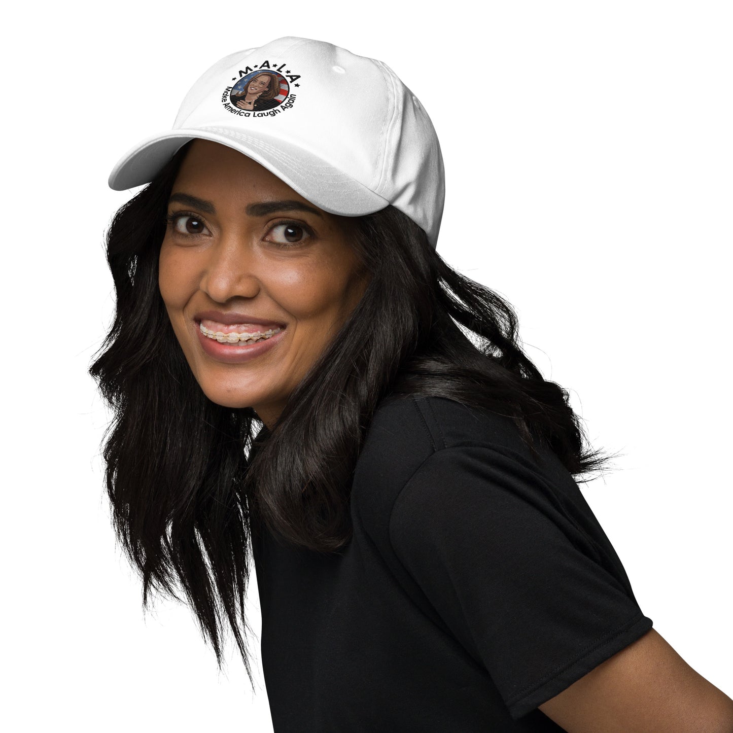 MALA: MAKE AMERICA LAUGH AGAIN COOKIE DAD HAT (BLACK)