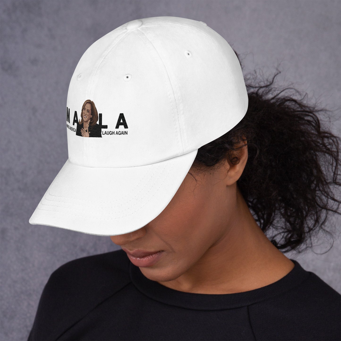 MALA: MAKE AMERICA LAUGH AGAIN PIC DAD HAT (BLACK)