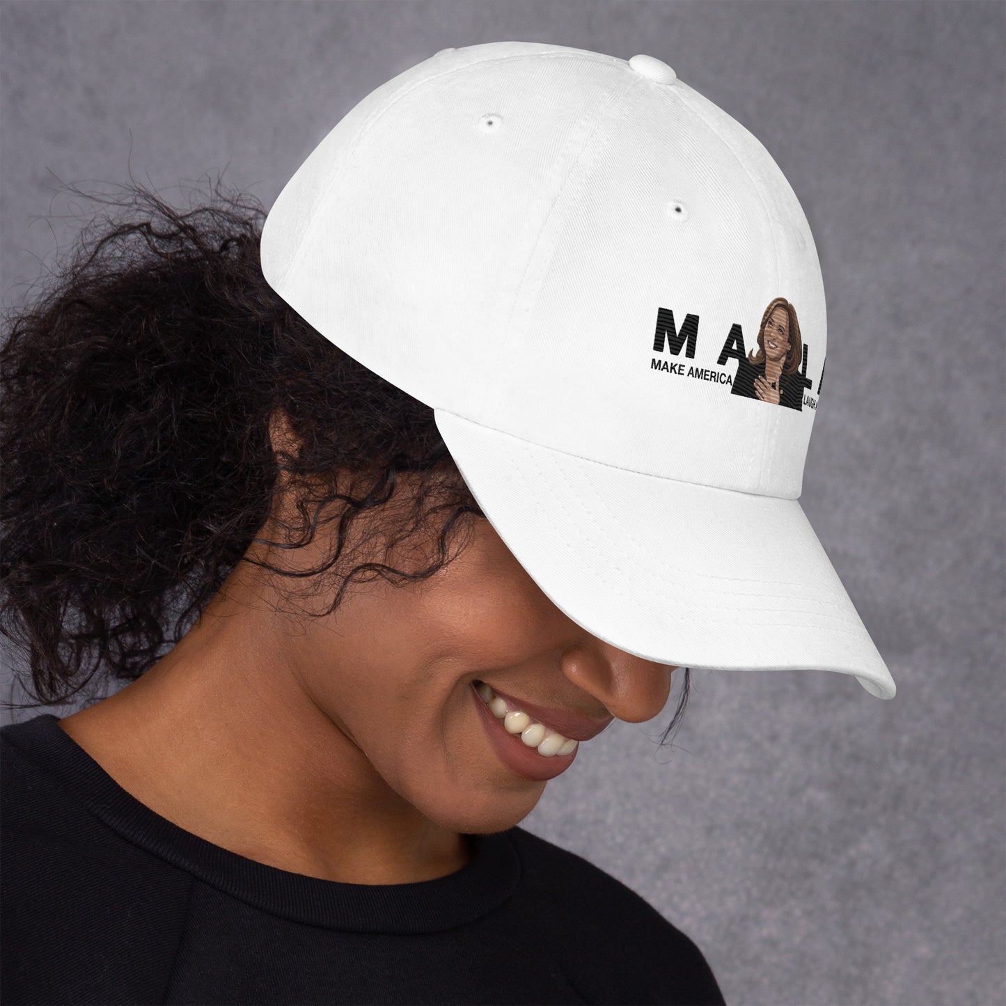 MALA: MAKE AMERICA LAUGH AGAIN PIC DAD HAT (BLACK)