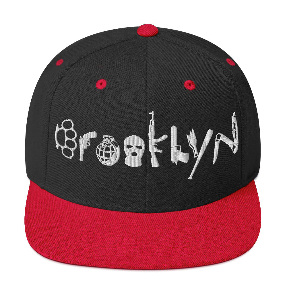 BROOKLYN ANARCHY SNAPBACK HAT (WHITE)