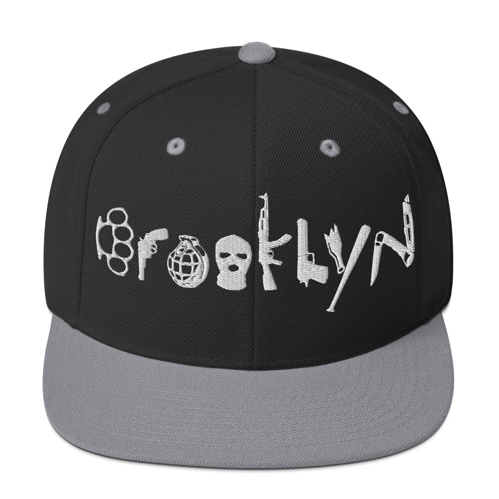 BROOKLYN ANARCHY SNAPBACK HAT (WHITE)