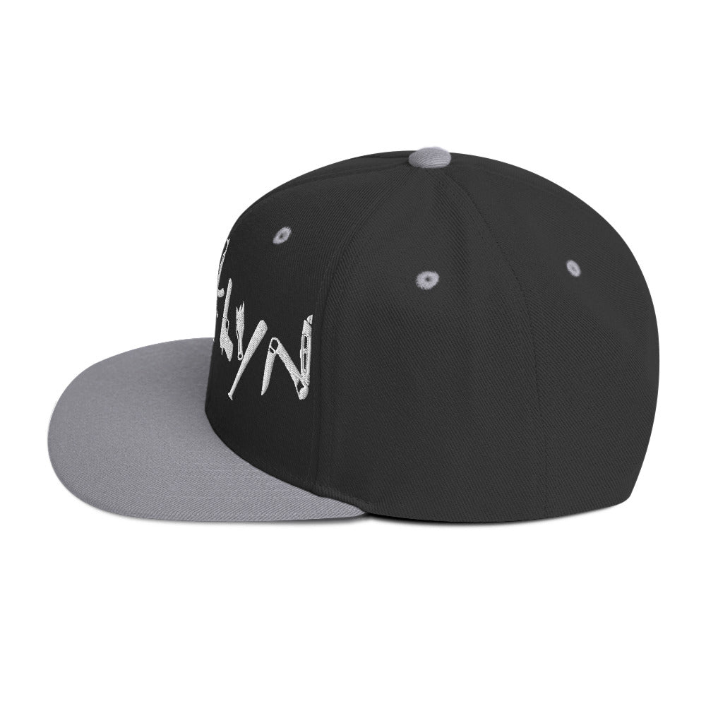 BROOKLYN ANARCHY SNAPBACK HAT (WHITE)