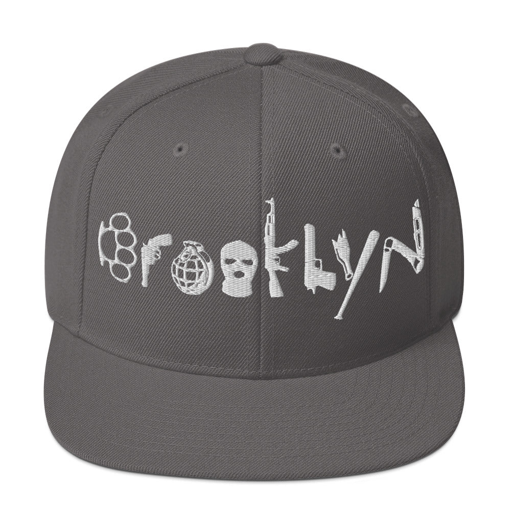 BROOKLYN ANARCHY SNAPBACK HAT (WHITE)