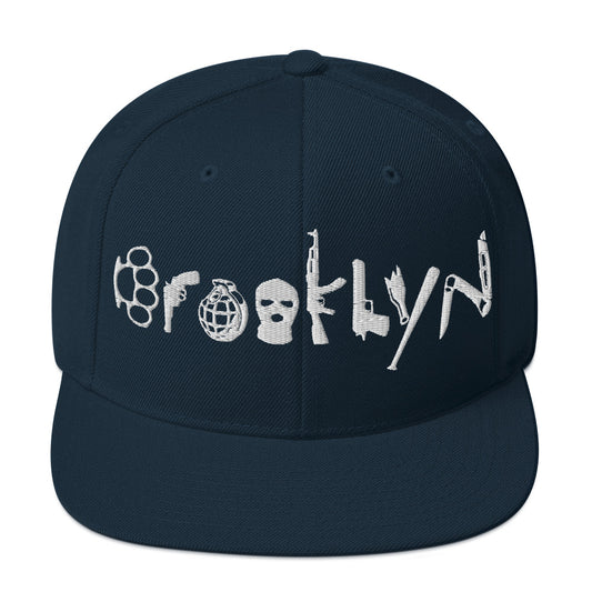 BROOKLYN ANARCHY SNAPBACK HAT (WHITE)