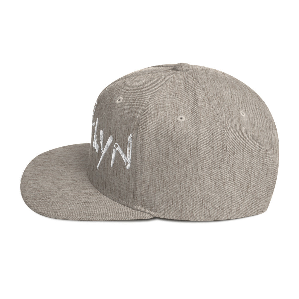 BROOKLYN ANARCHY SNAPBACK HAT (WHITE)