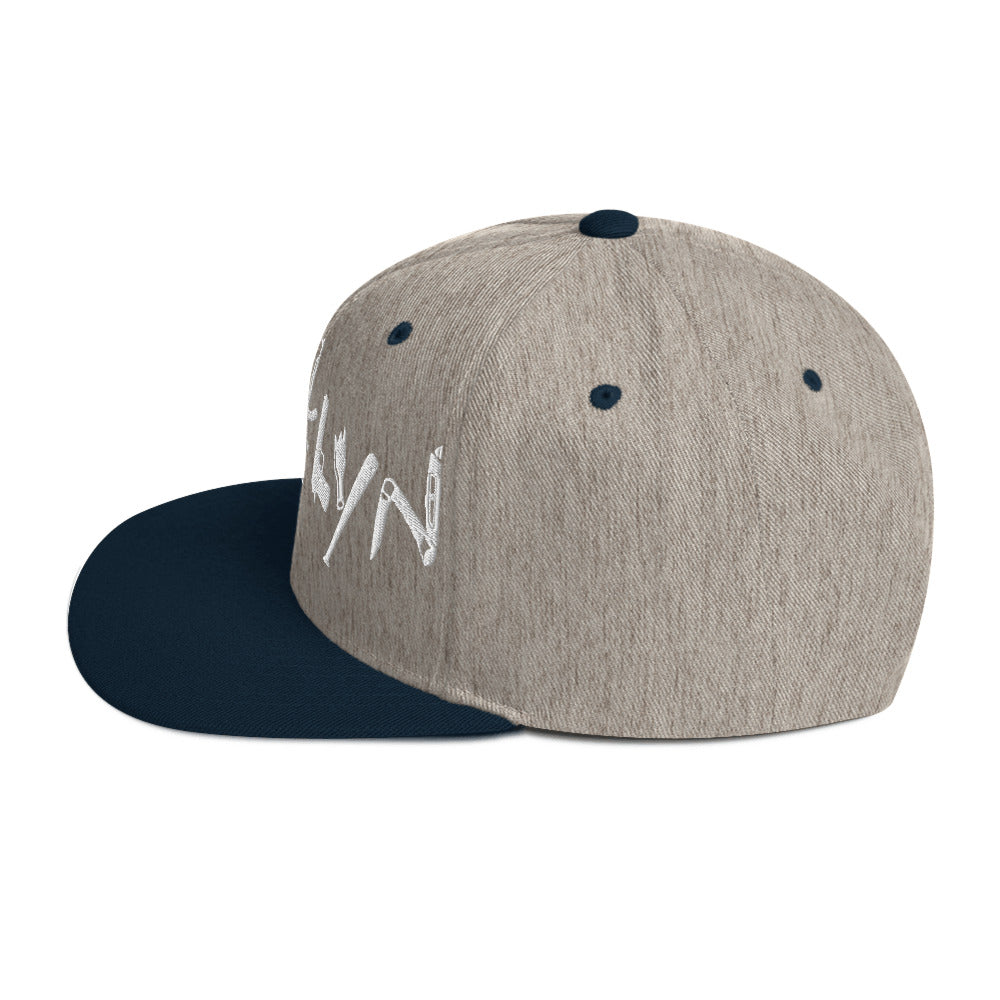 BROOKLYN ANARCHY SNAPBACK HAT (WHITE)