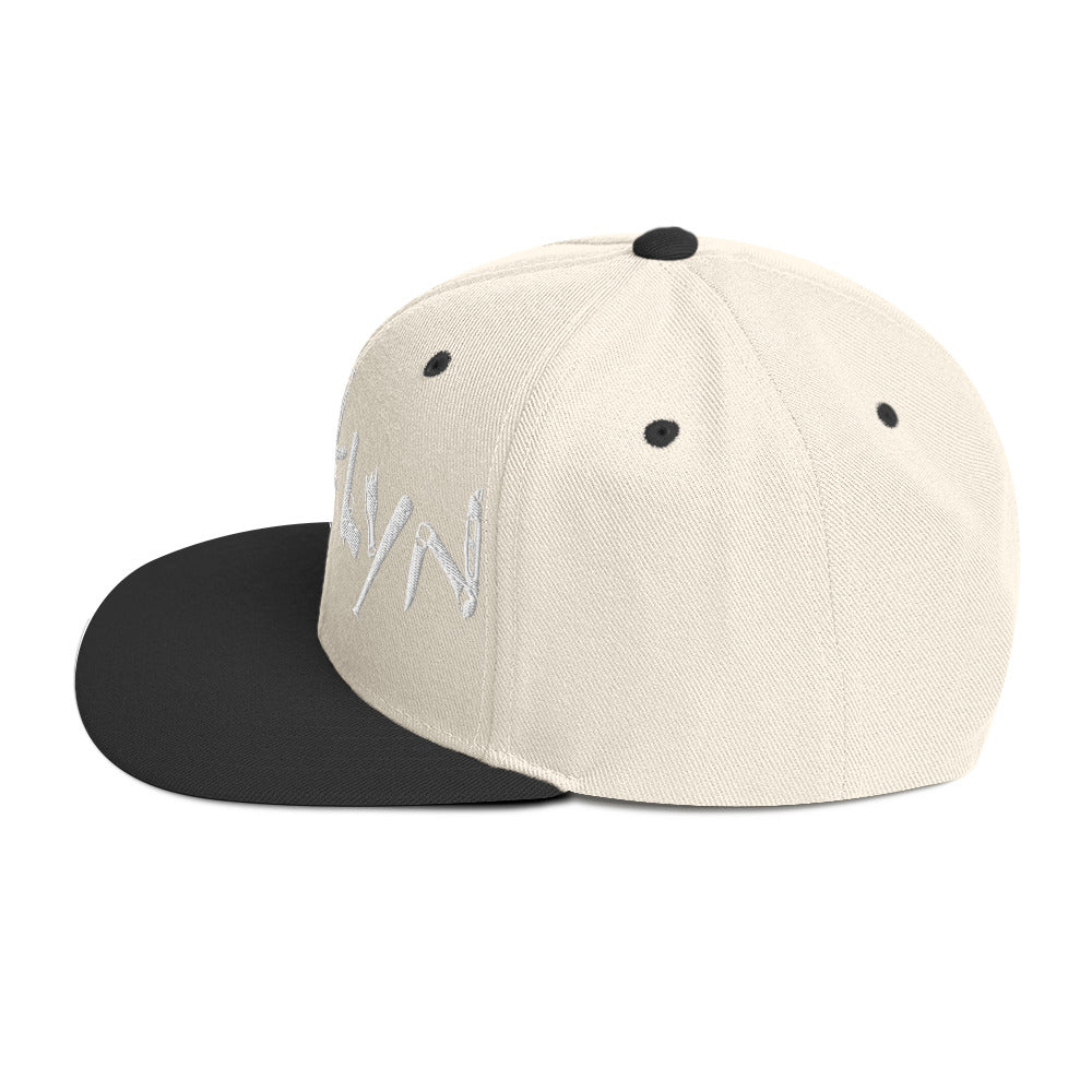 BROOKLYN ANARCHY SNAPBACK HAT (WHITE)