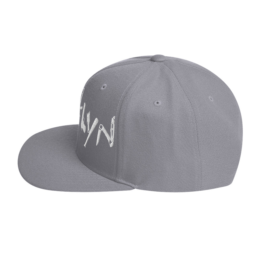 BROOKLYN ANARCHY SNAPBACK HAT (WHITE)