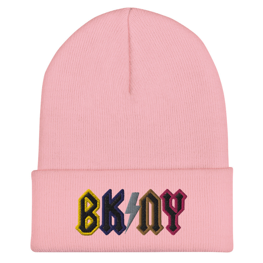 BK ROX - AC/DC STYLE BK/NY (MULTI 2) CUFFED BEANIE