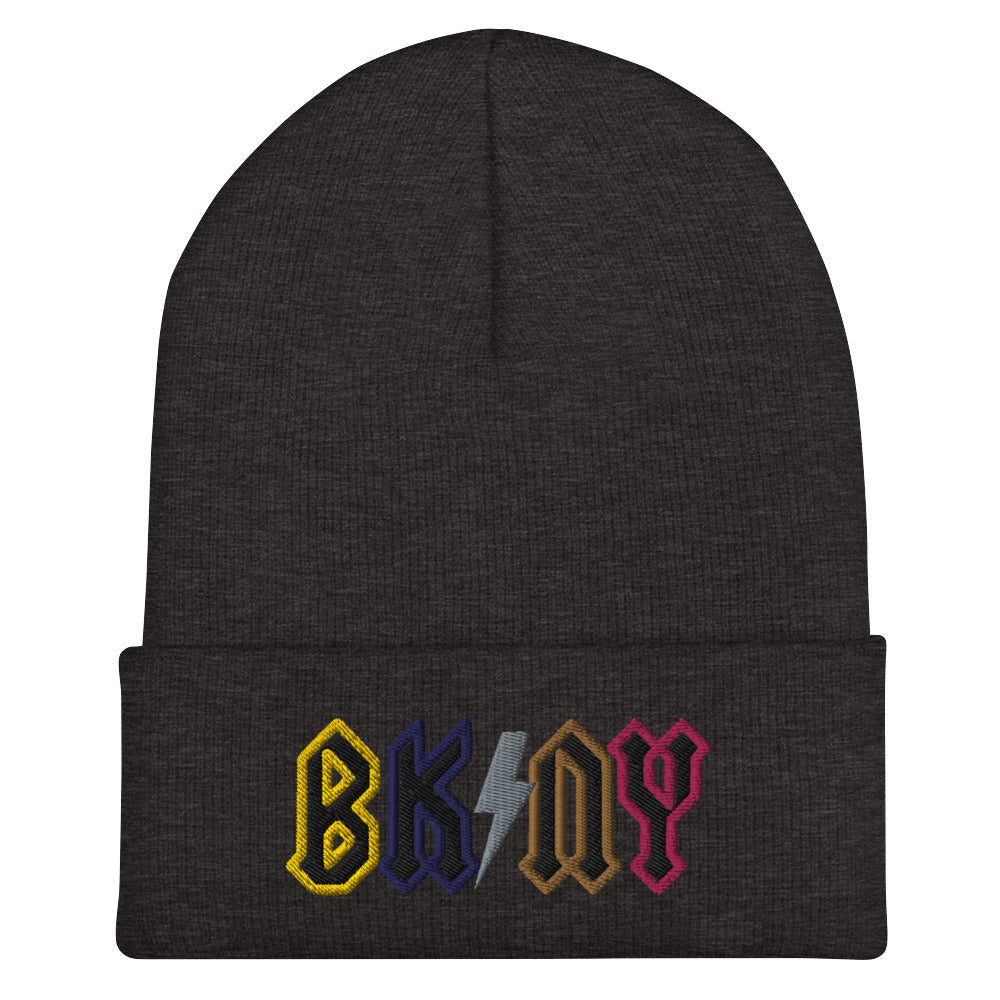 BK ROX - AC/DC STYLE BK/NY (MULTI 2) CUFFED BEANIE