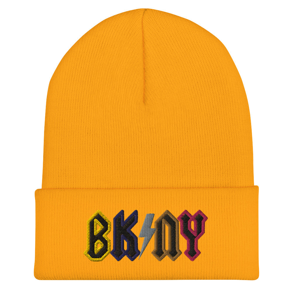 BK ROX - AC/DC STYLE BK/NY (MULTI 2) CUFFED BEANIE