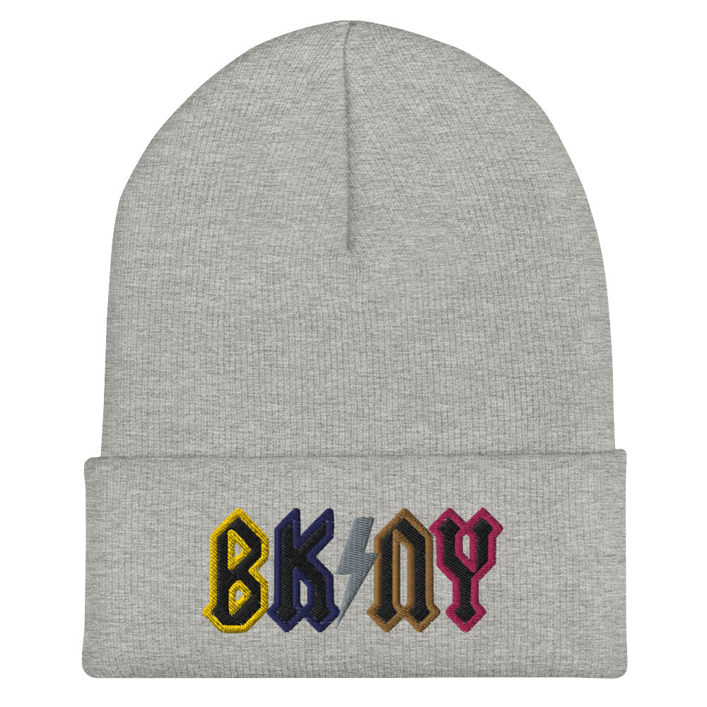 BK ROX - AC/DC STYLE BK/NY (MULTI 2) CUFFED BEANIE