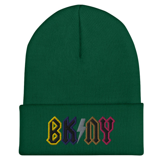 BK ROX - AC/DC STYLE BK/NY (MULTI 2) CUFFED BEANIE