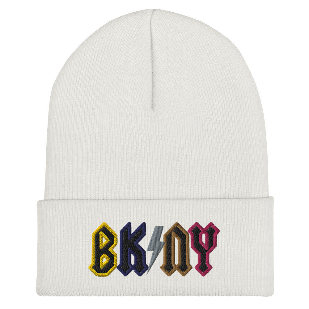 BK ROX - AC/DC STYLE BK/NY (MULTI 2) CUFFED BEANIE