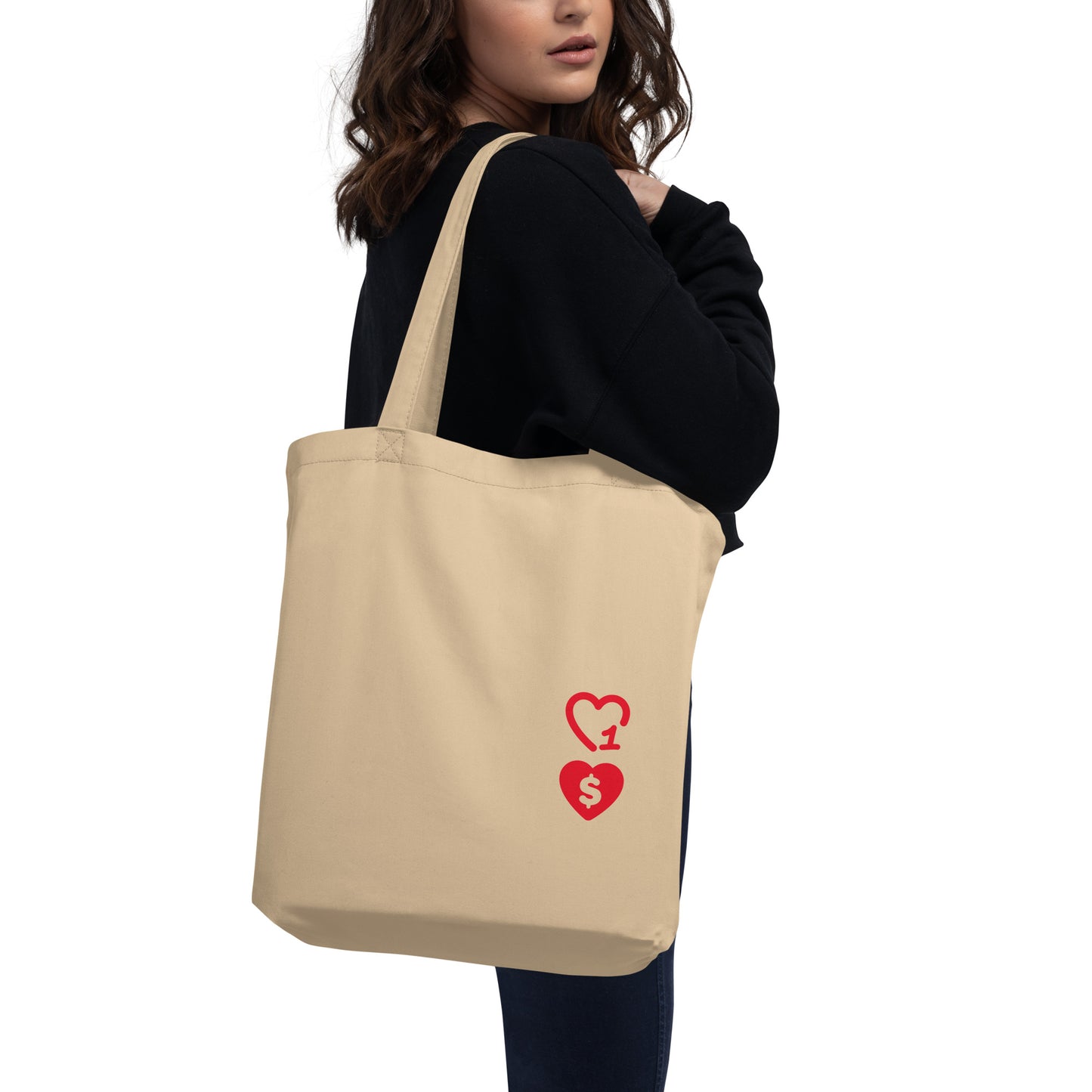 SINGLE. MOM. BOSS. ECO TOTE BAG (BLACK + RED)