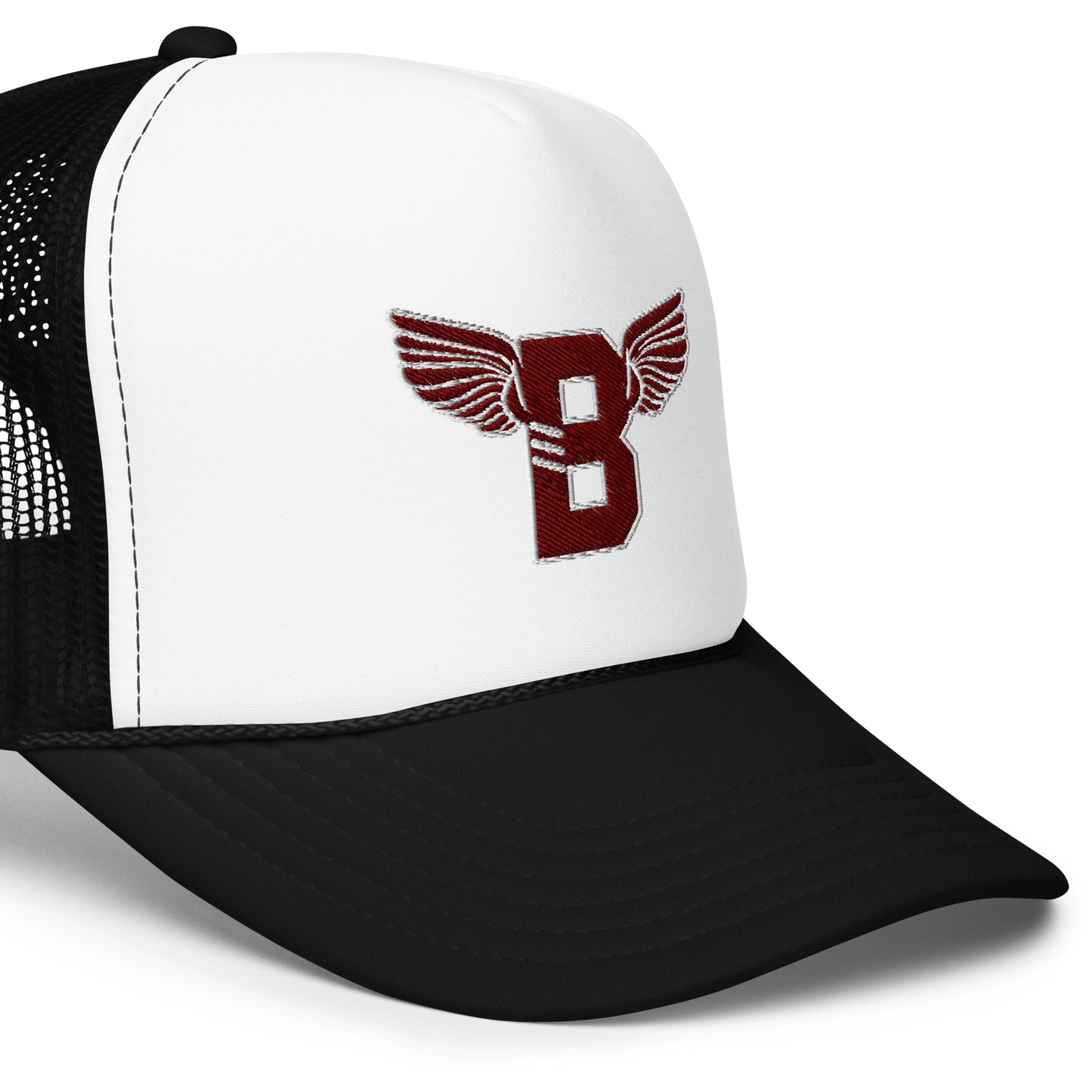 "B" IS FOR BROOKLYN - B-WING FOAM TRUCKER HAT (MAROON STITCH)