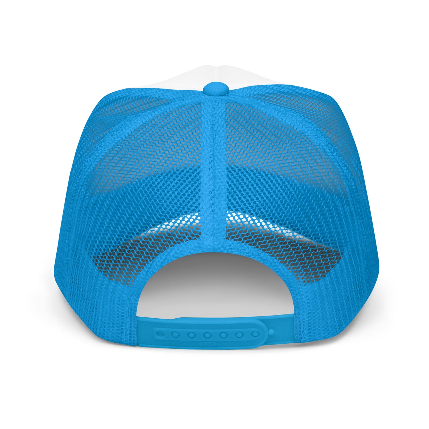 ACT BAD FOAM TRUCKER HAT (VIVID BLUE/ORANGE STITCH)