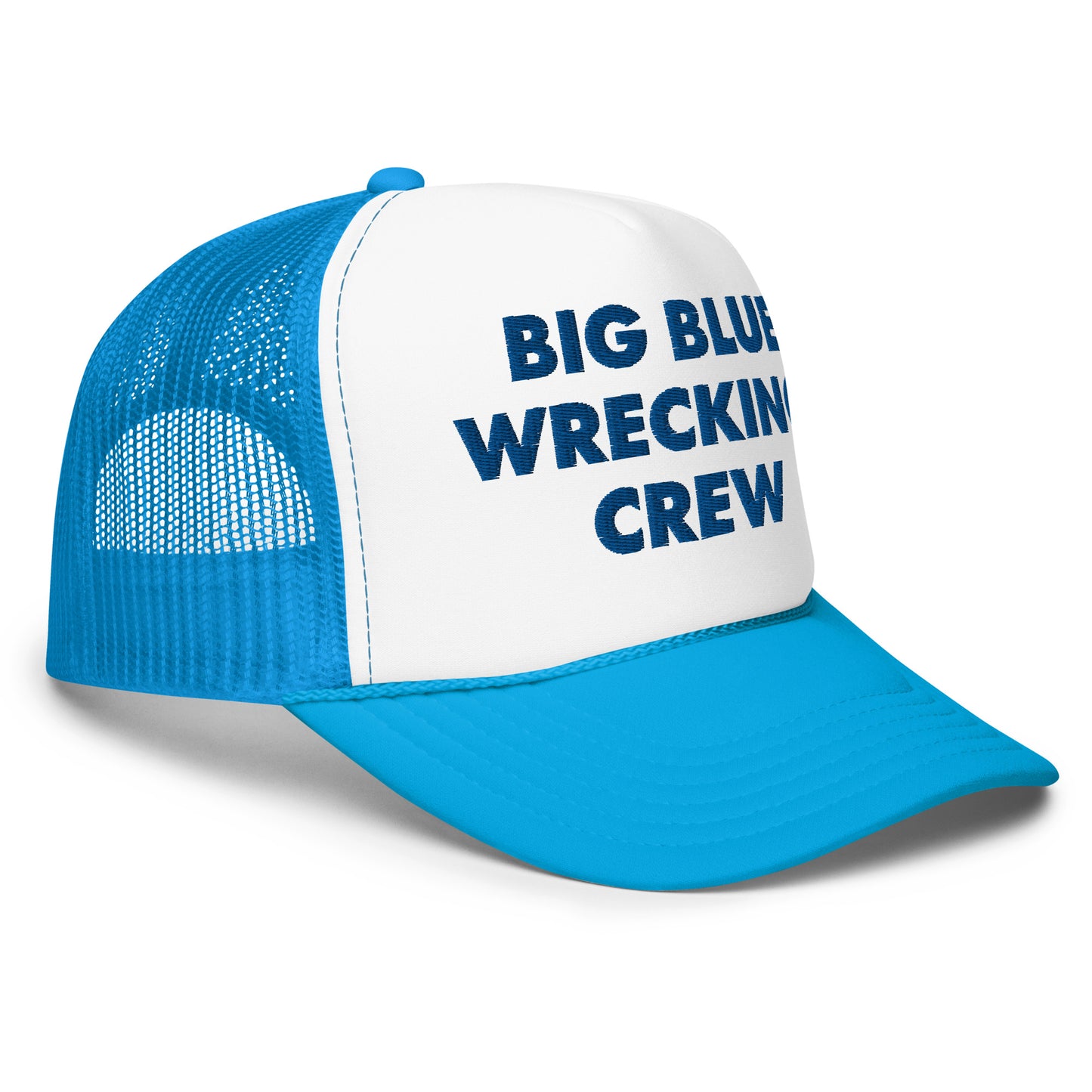 BIG BLUE WRECKING CREW FOAM TRUCKER HAT