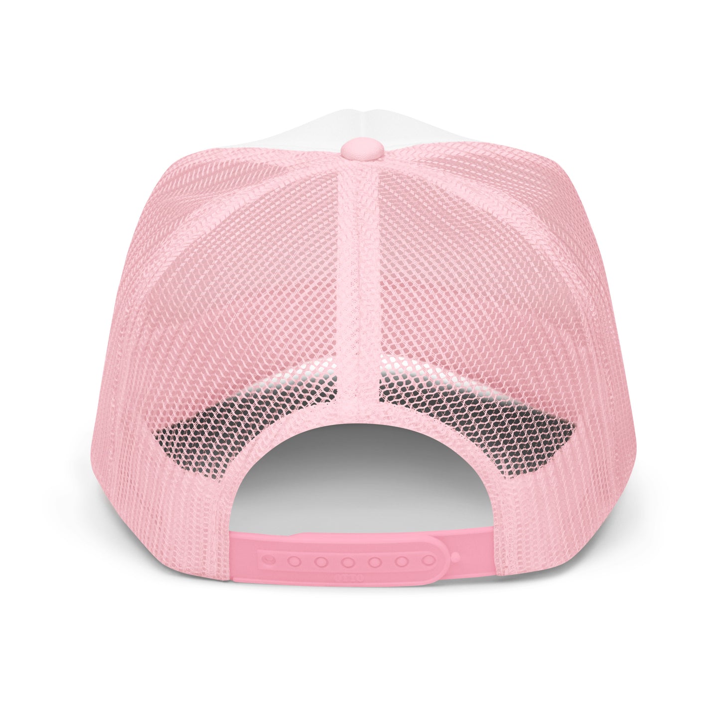 ACT BAD FOAM TRUCKER HAT (PINK/GREEN STITCH)