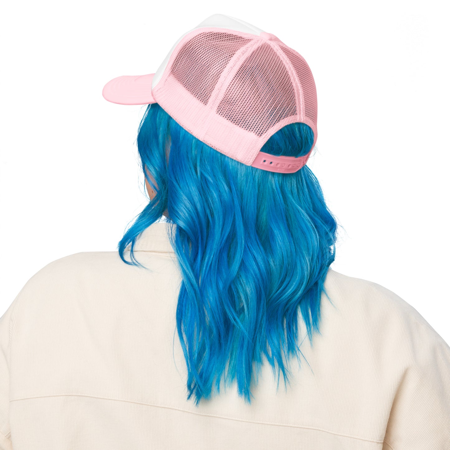 SINGLE. MOM. BOSS. FOAM TRUCKER HAT (PINK)