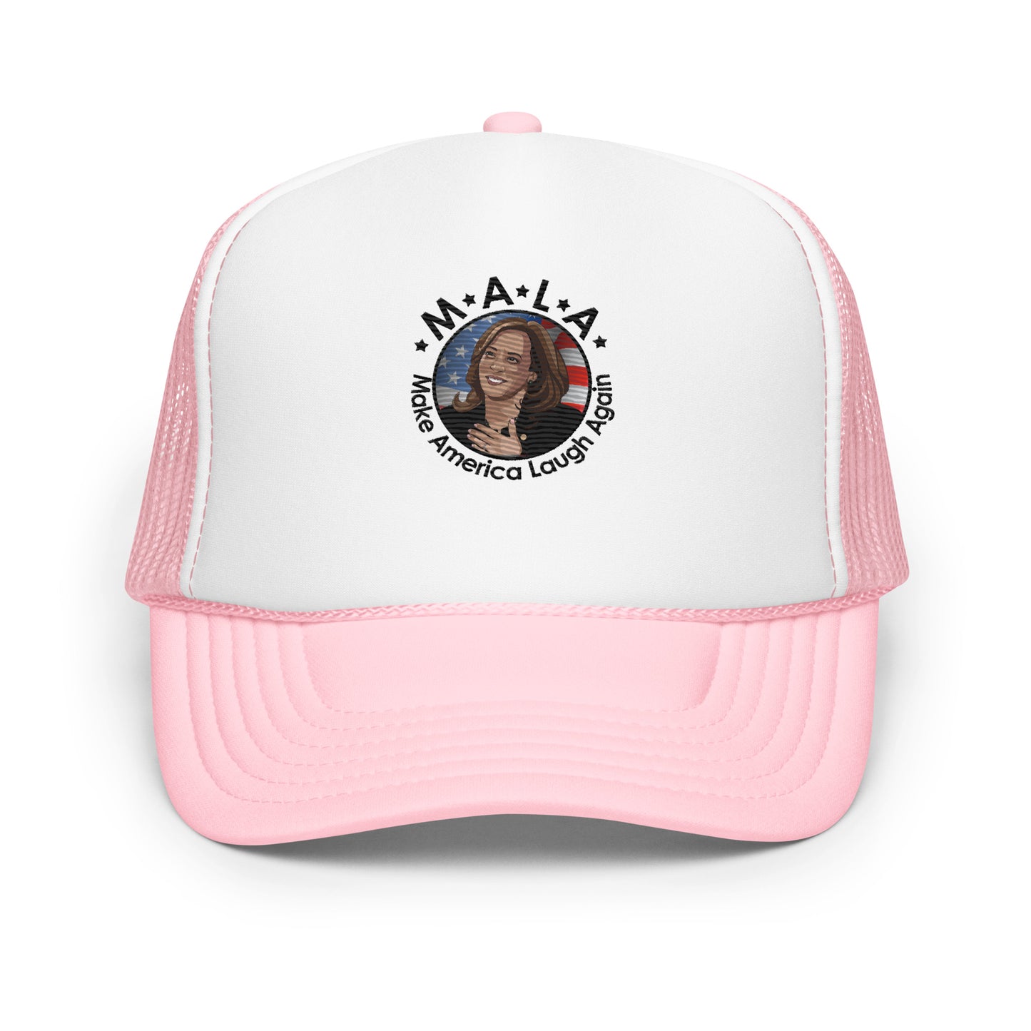 MALA: MAKE AMERICA LAUGH AGAIN COOKIE FOAM TRUCKER HAT (BLACK)