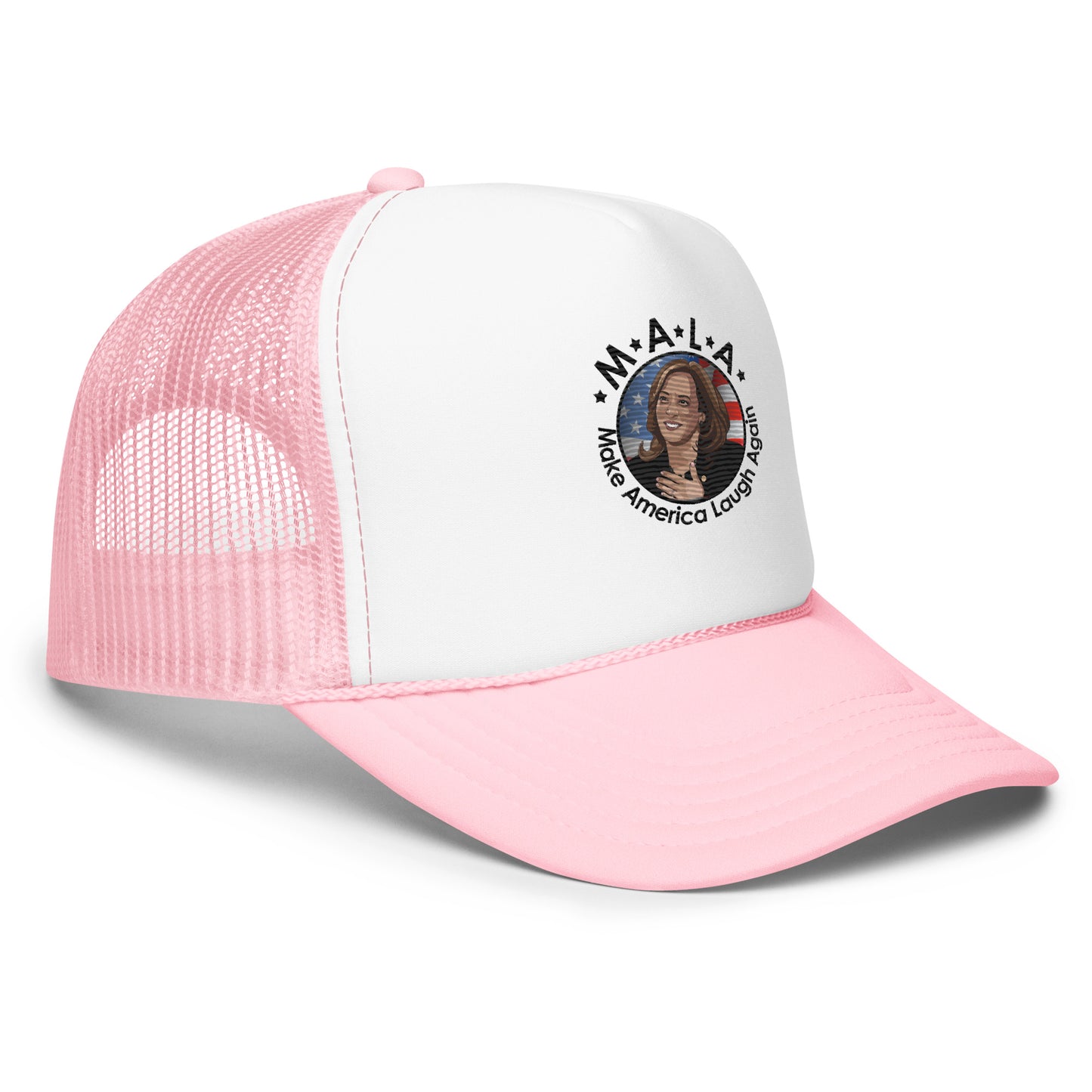 MALA: MAKE AMERICA LAUGH AGAIN COOKIE FOAM TRUCKER HAT (BLACK)