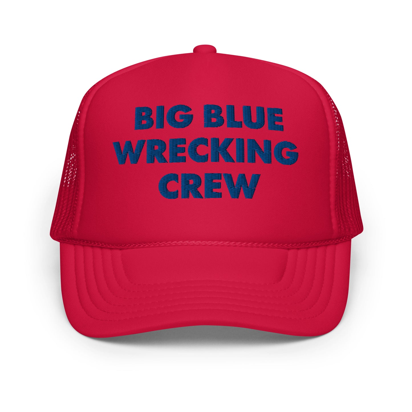 BIG BLUE WRECKING CREW FOAM TRUCKER HAT