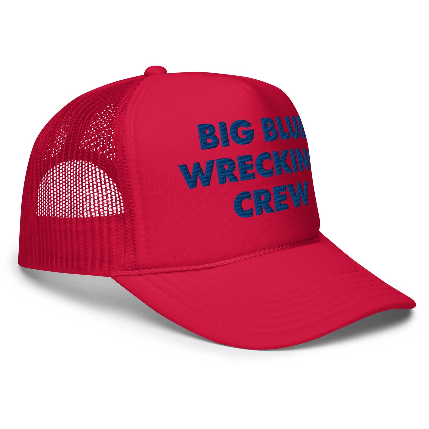 BIG BLUE WRECKING CREW FOAM TRUCKER HAT