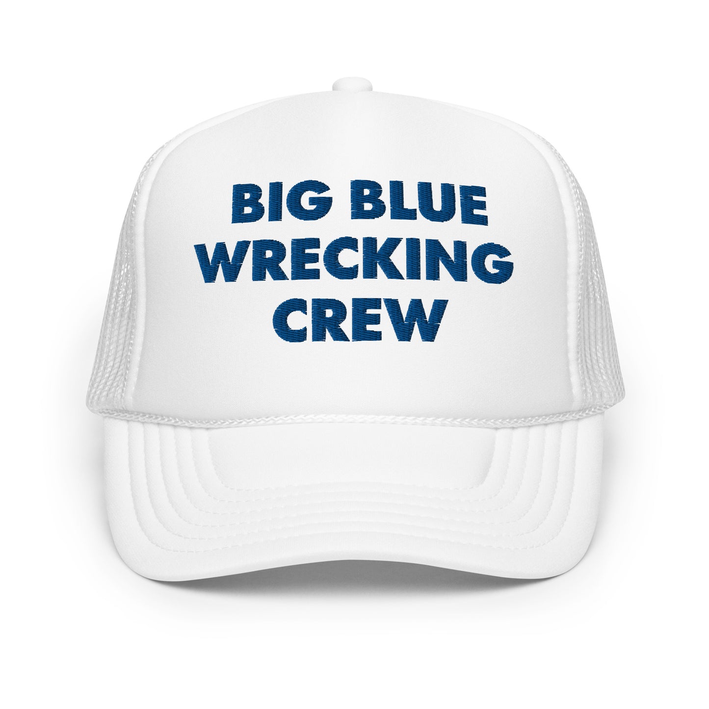 BIG BLUE WRECKING CREW FOAM TRUCKER HAT