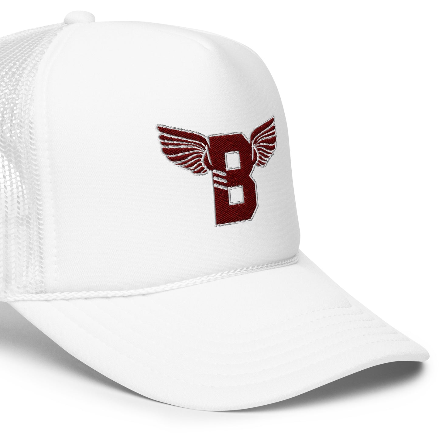 "B" IS FOR BROOKLYN - B-WING FOAM TRUCKER HAT (MAROON STITCH)