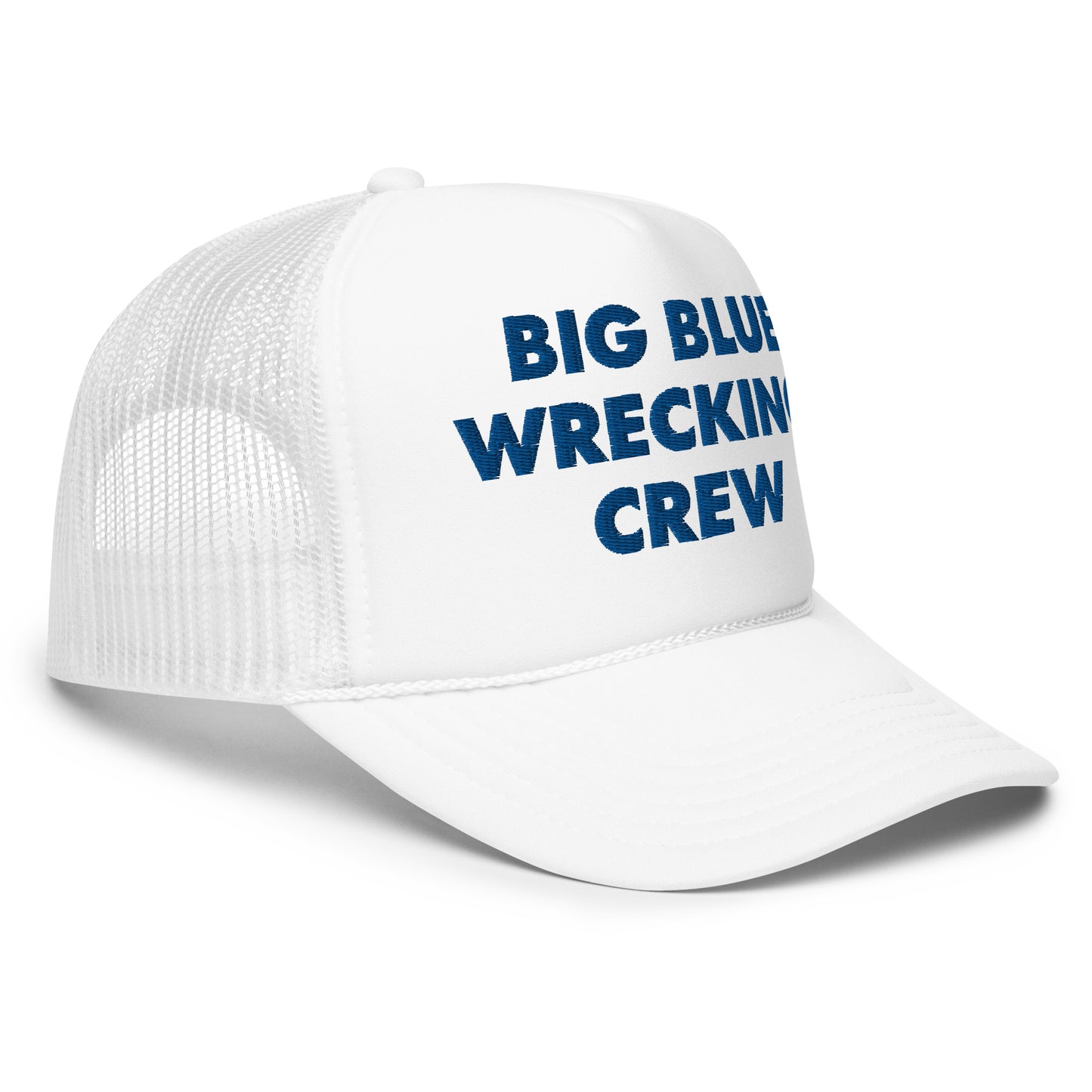 BIG BLUE WRECKING CREW FOAM TRUCKER HAT