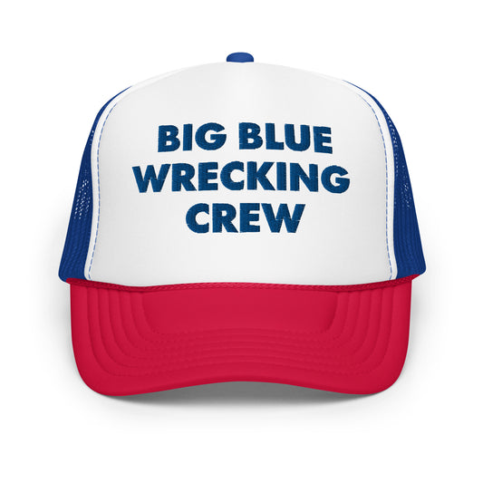 BIG BLUE WRECKING CREW FOAM TRUCKER HAT