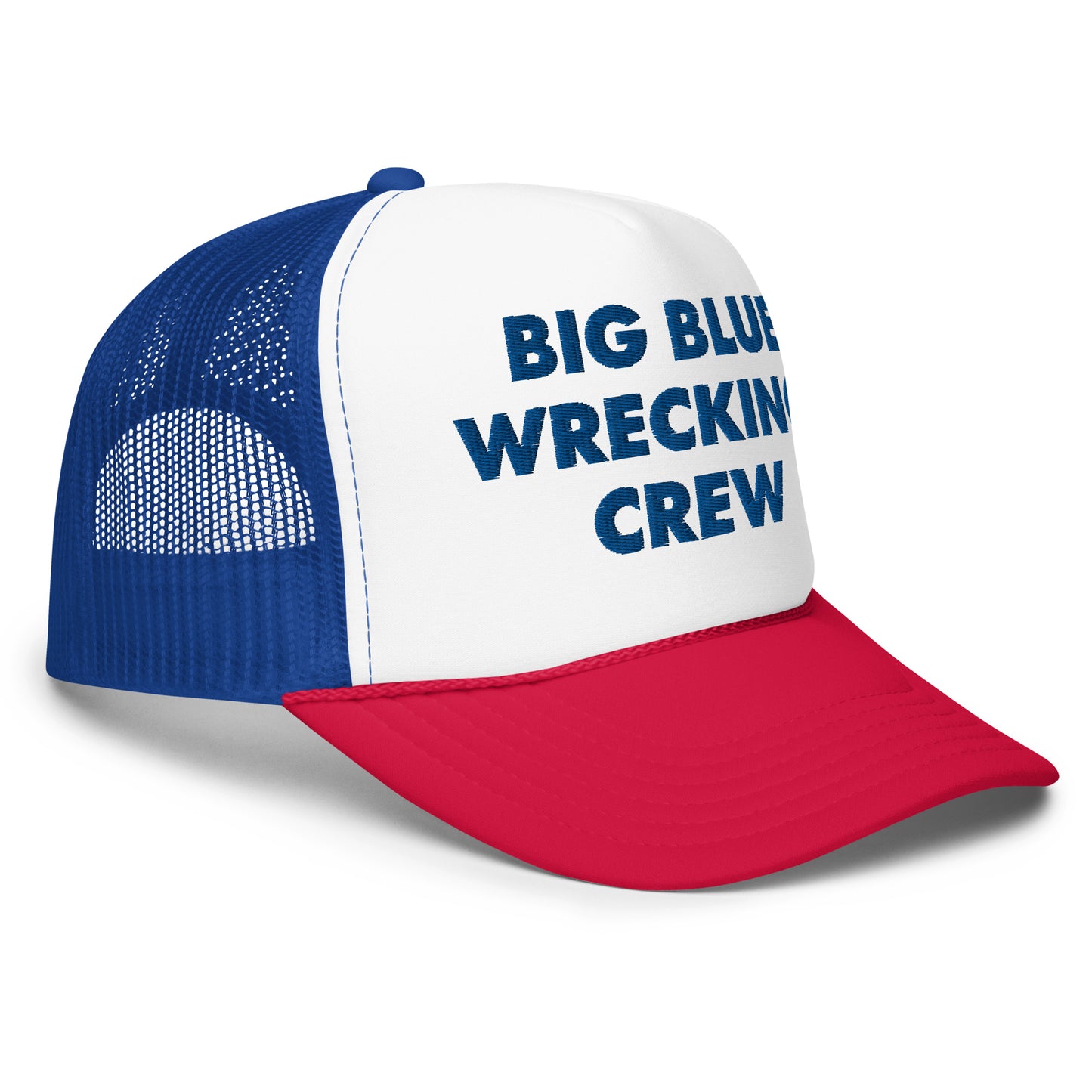 BIG BLUE WRECKING CREW FOAM TRUCKER HAT