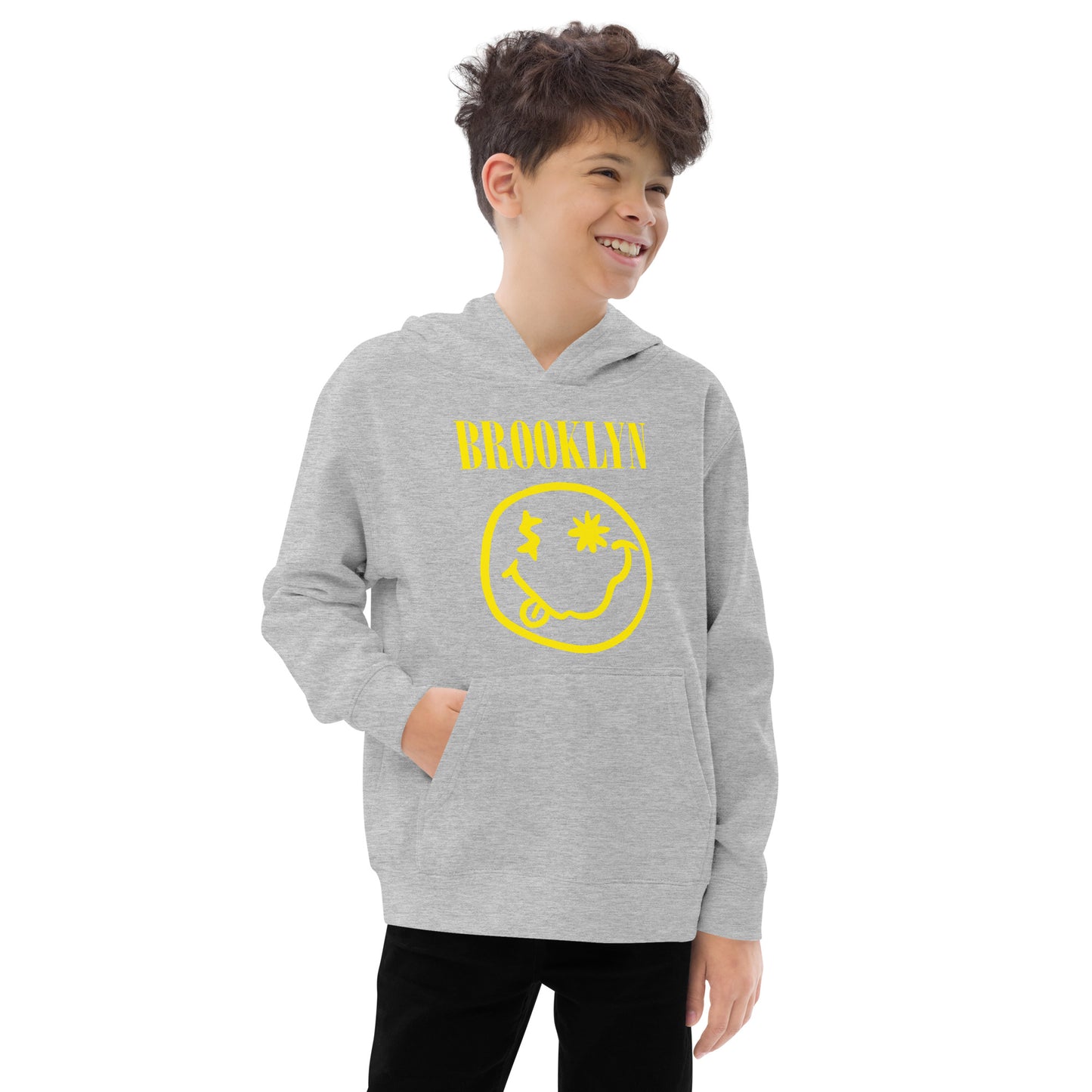 BABY BKRX - BROOKLYN "SMILEY" FACE KIDS FLEECE HOODIE