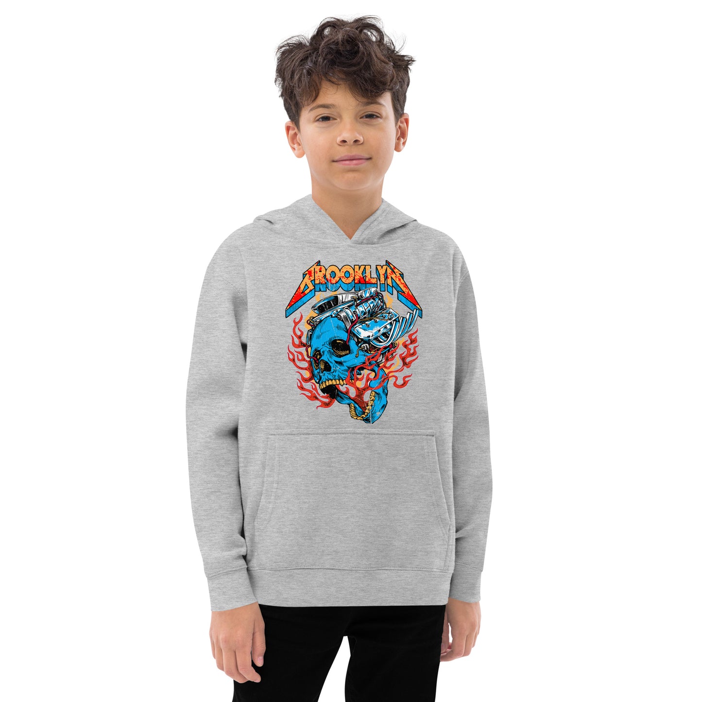 BABY BKRX - BROOKLYN MOTOR SKULL KIDS FLEECE HOODIE