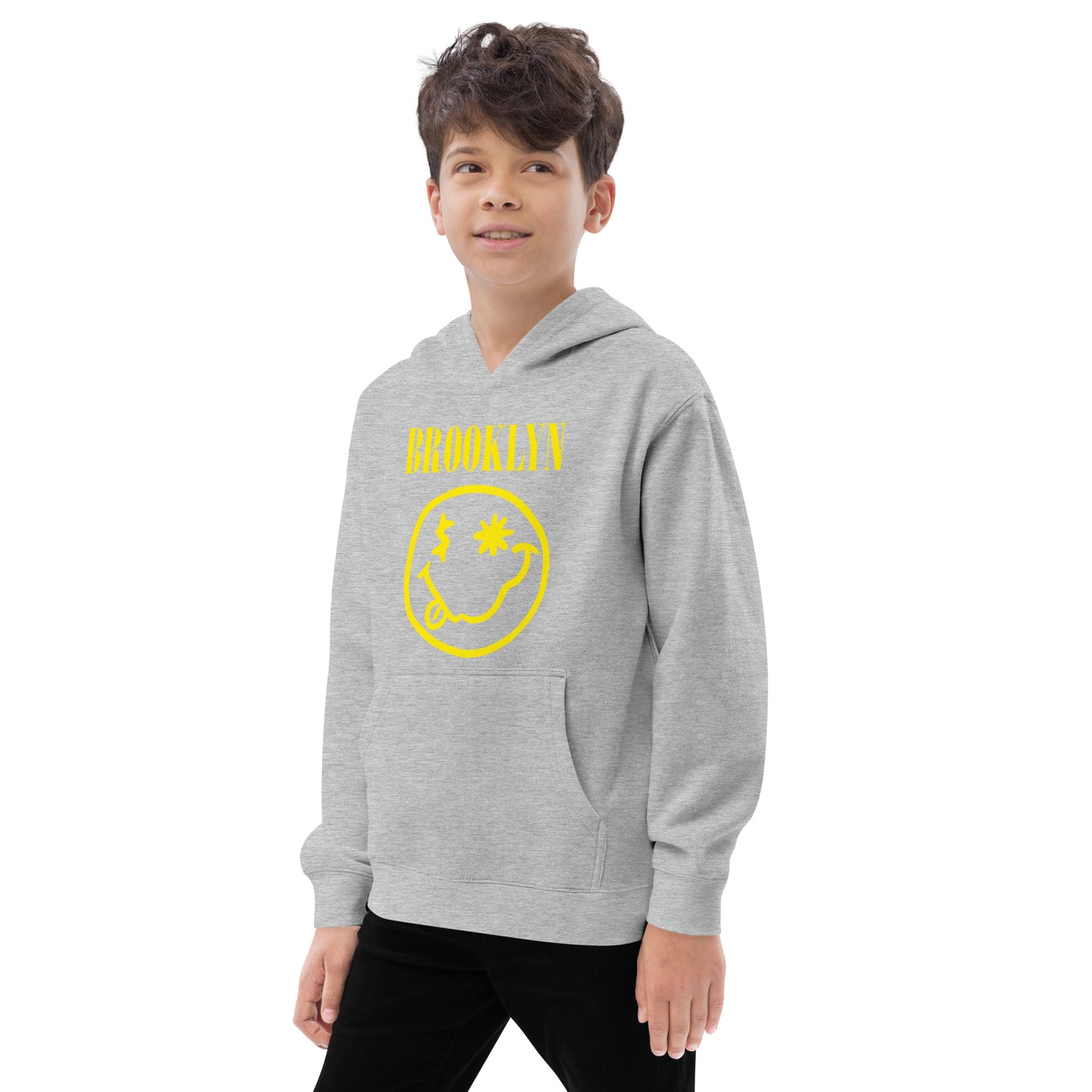 BABY BKRX - BROOKLYN "SMILEY" FACE KIDS FLEECE HOODIE