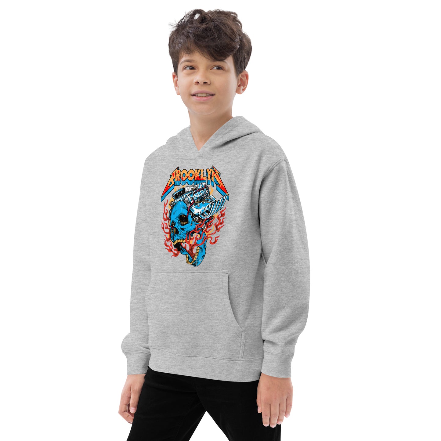 BABY BKRX - BROOKLYN MOTOR SKULL KIDS FLEECE HOODIE