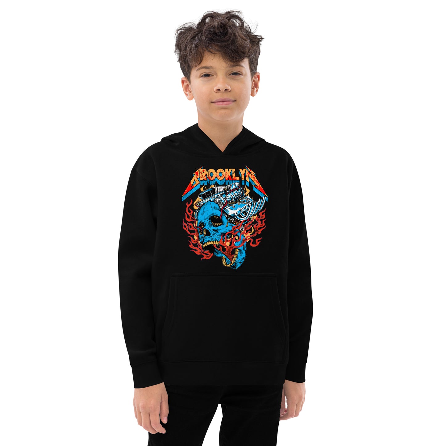 BABY BKRX - BROOKLYN MOTOR SKULL KIDS FLEECE HOODIE