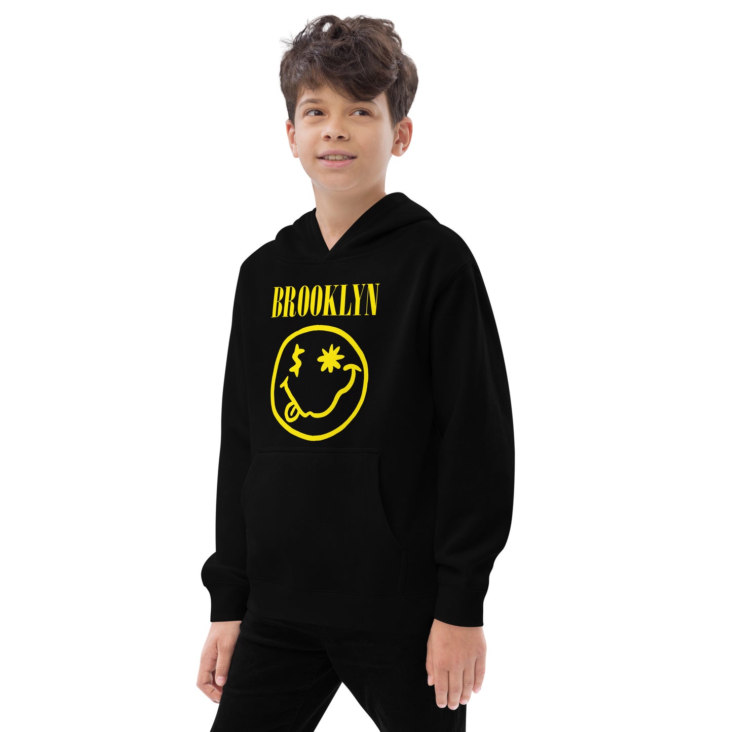 BABY BKRX - BROOKLYN "SMILEY" FACE KIDS FLEECE HOODIE