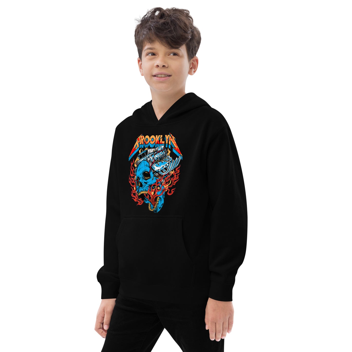 BABY BKRX - BROOKLYN MOTOR SKULL KIDS FLEECE HOODIE