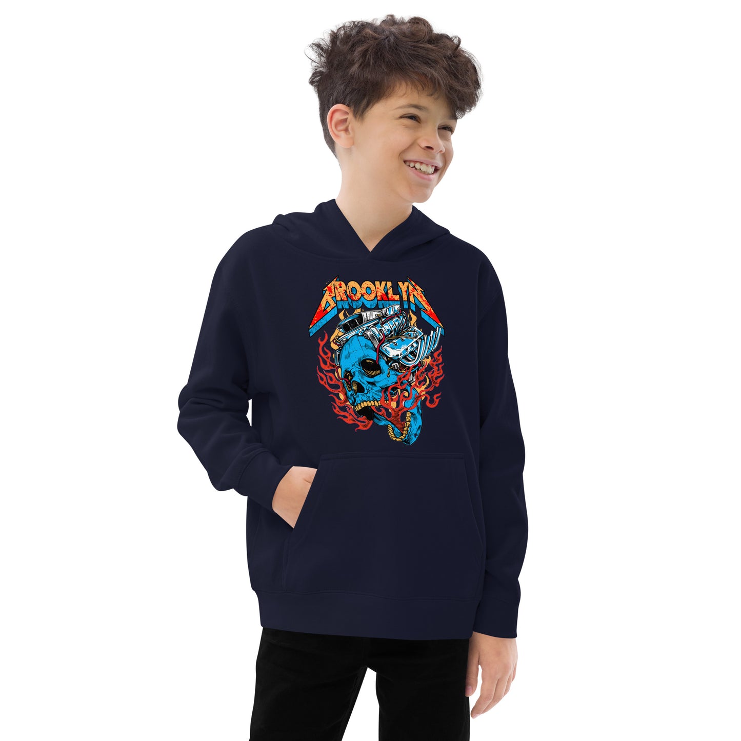 BABY BKRX - BROOKLYN MOTOR SKULL KIDS FLEECE HOODIE