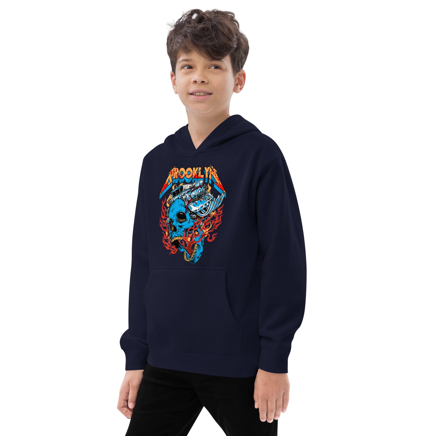 BABY BKRX - BROOKLYN MOTOR SKULL KIDS FLEECE HOODIE