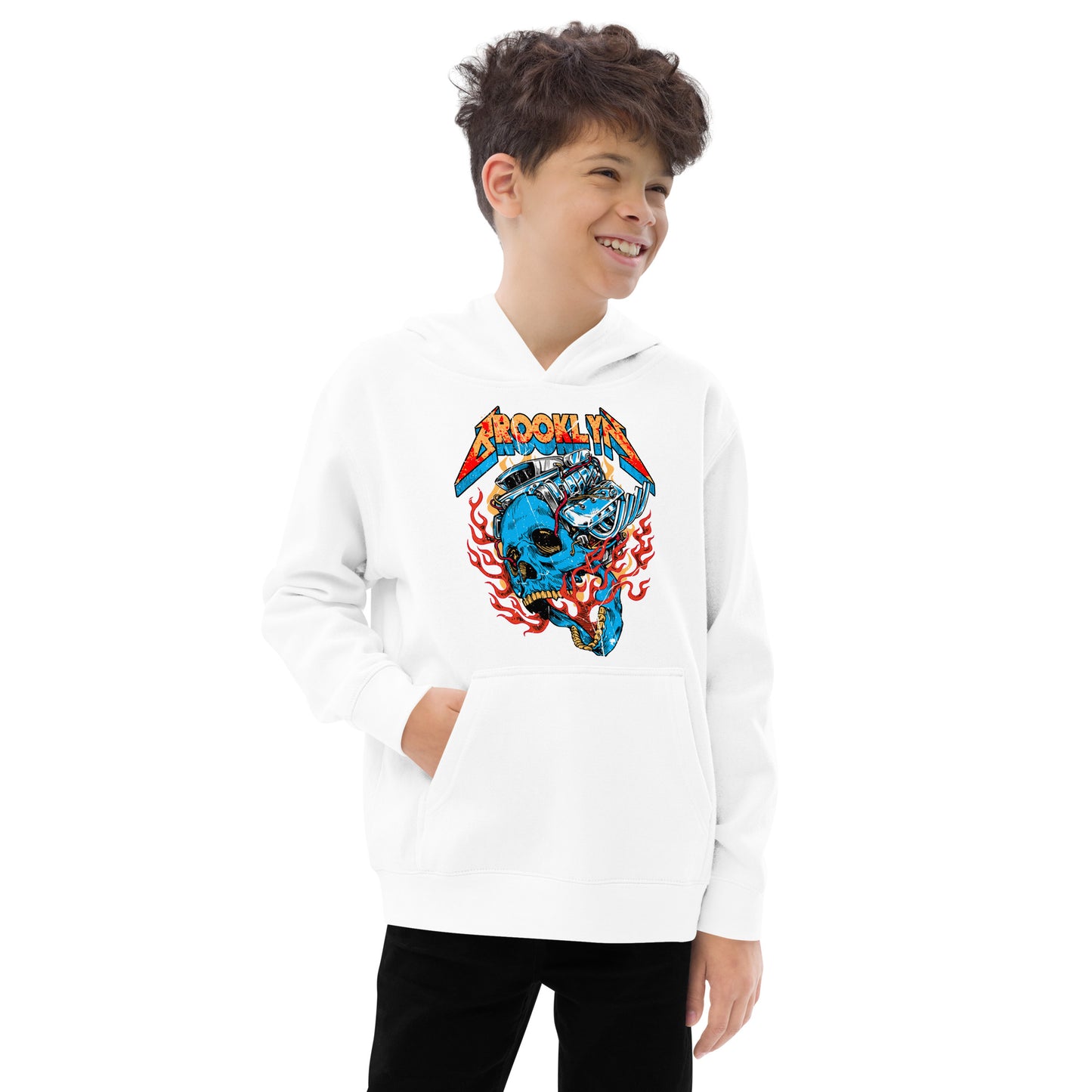 BABY BKRX - BROOKLYN MOTOR SKULL KIDS FLEECE HOODIE