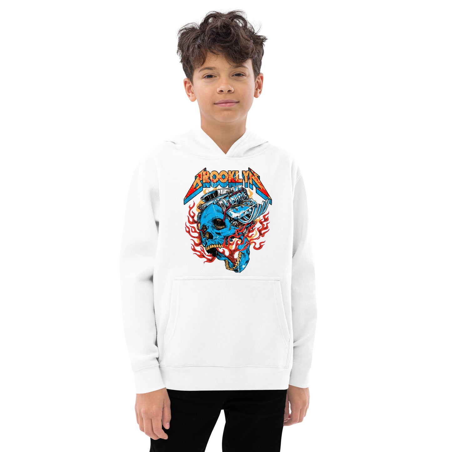 BABY BKRX - BROOKLYN MOTOR SKULL KIDS FLEECE HOODIE