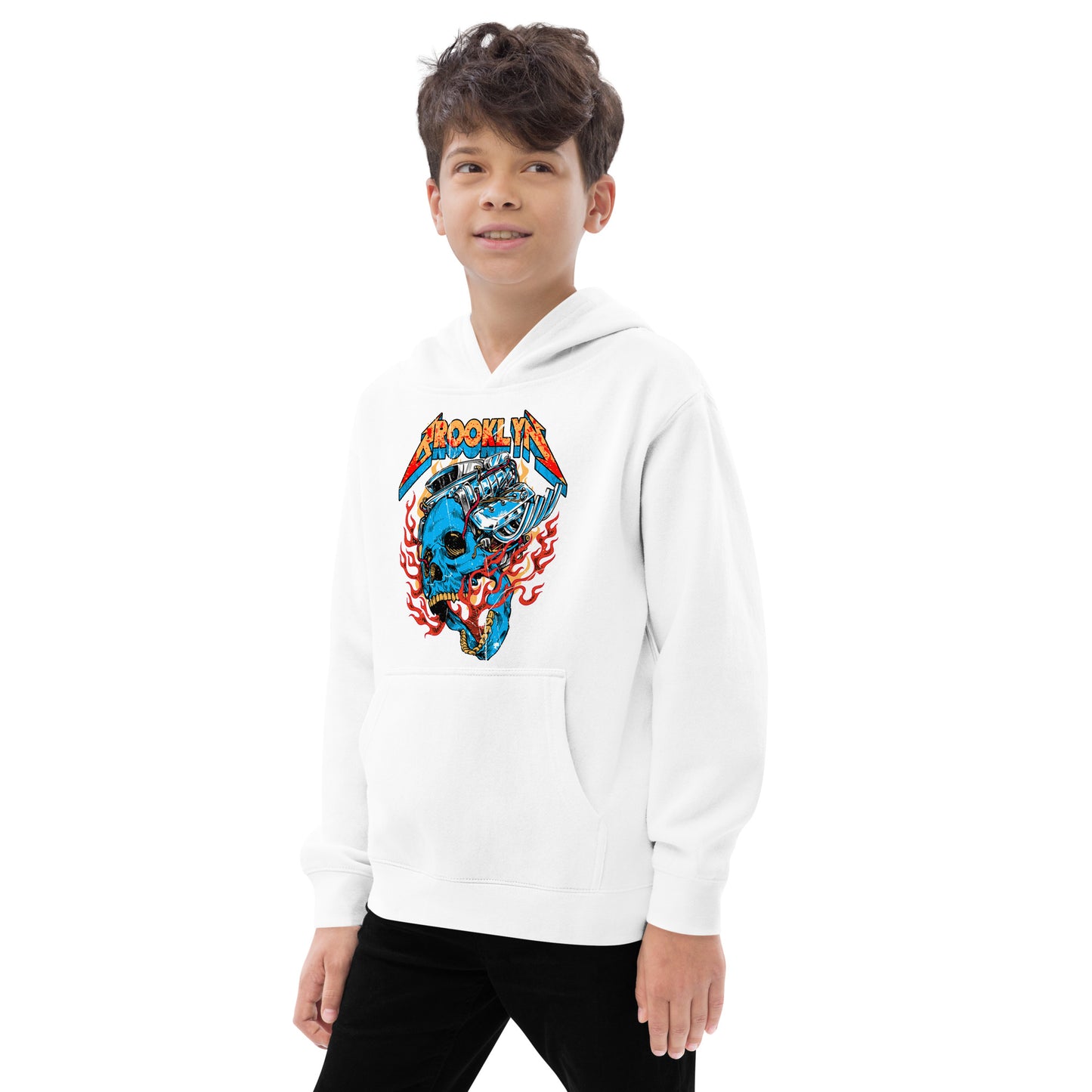 BABY BKRX - BROOKLYN MOTOR SKULL KIDS FLEECE HOODIE