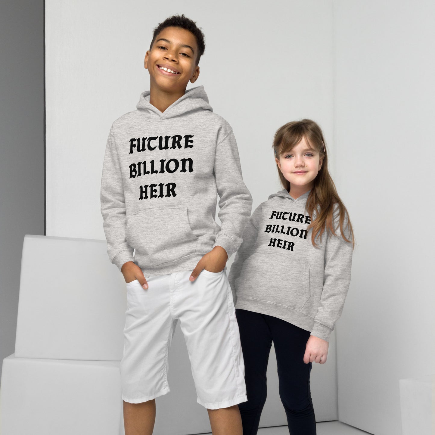 FUTURE BILLION HEIR KIDS HOODIE (BLACK PRINT)