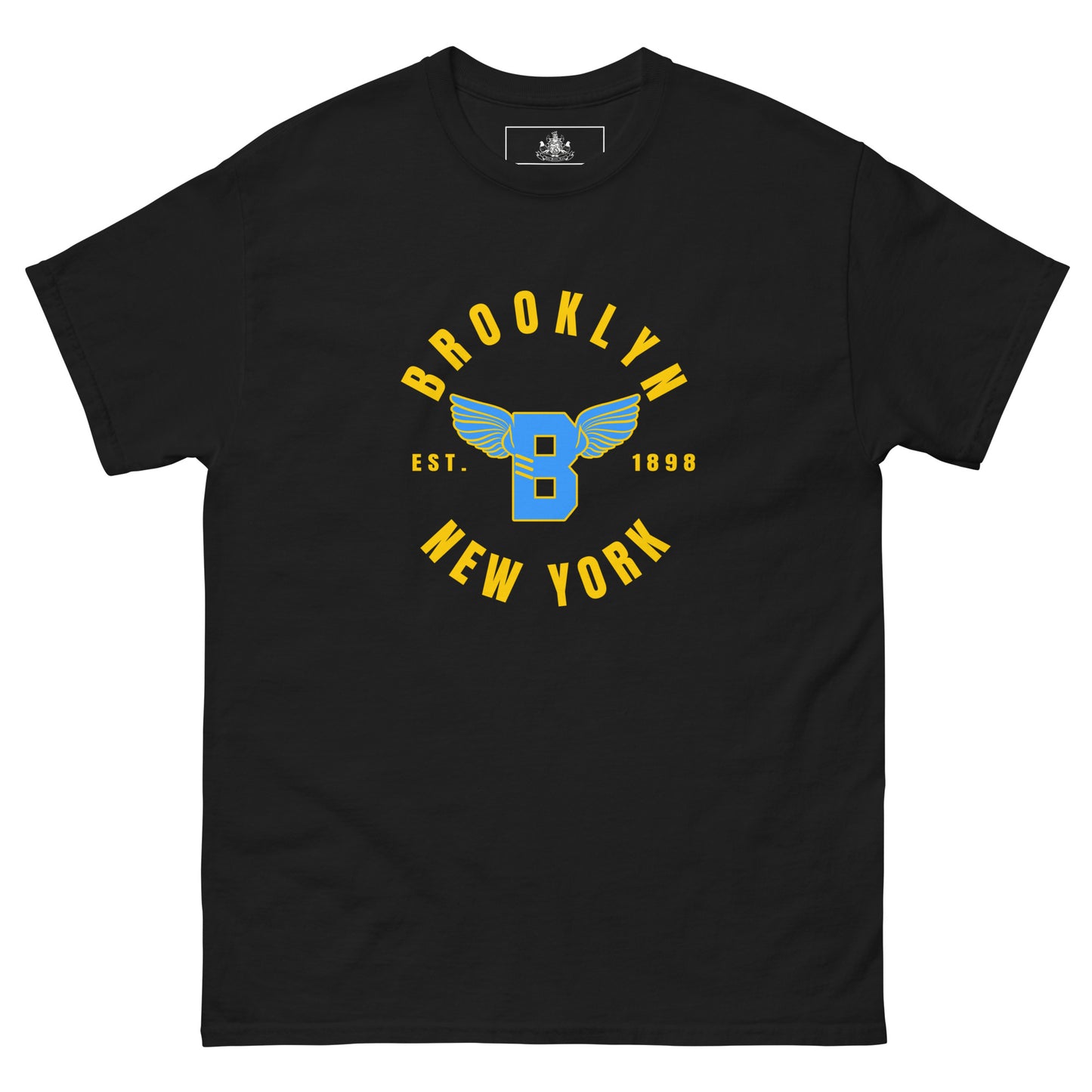 B-WING - BKNY EST. 1898 MENS CLASSIC TEE (GOLD & VIVID BLUE)